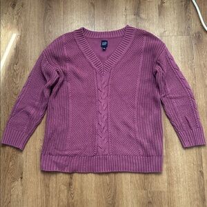 GAP Pink 100% Cotton Oversized Cable‎ Knit Sweater